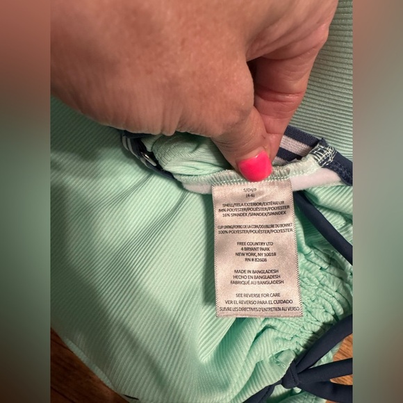 Free Country Garden Oasis Tankini Swimsuit Top in Mint - Picture 6 of 6
